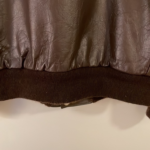 Vintage Sears Men’s Brown Leather Flight Style Jacket, 40 Regular - Picture 14 of 16